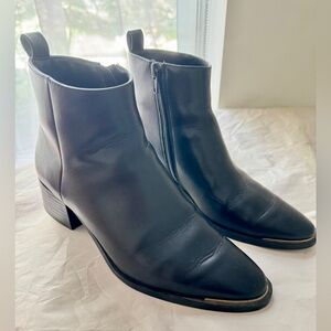 Mango Womens Zip Chelsea Boots Black size 6